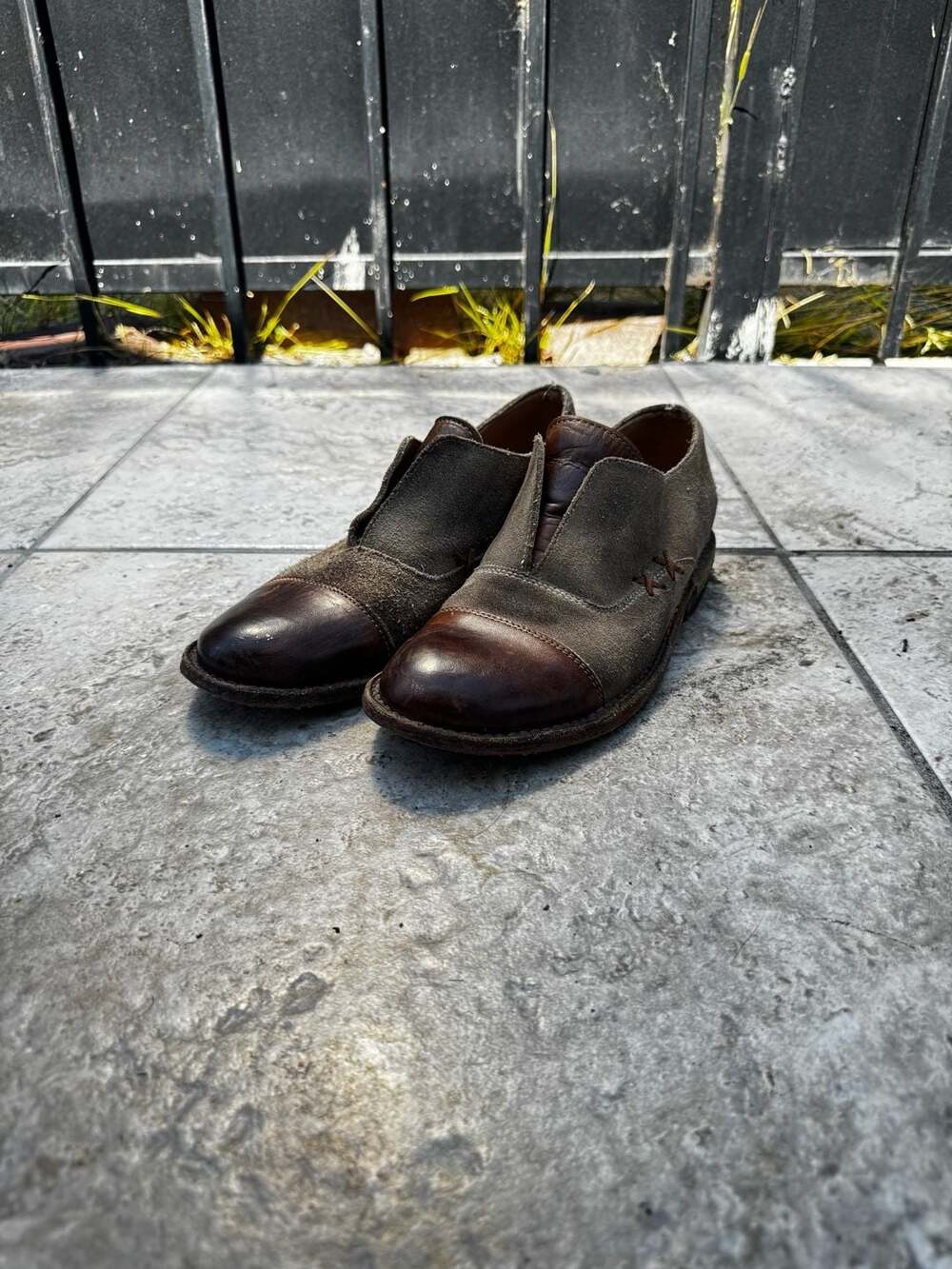 Bed Stu Rose Brown Cap Toe Slip On Oxfords Suede Loafers
